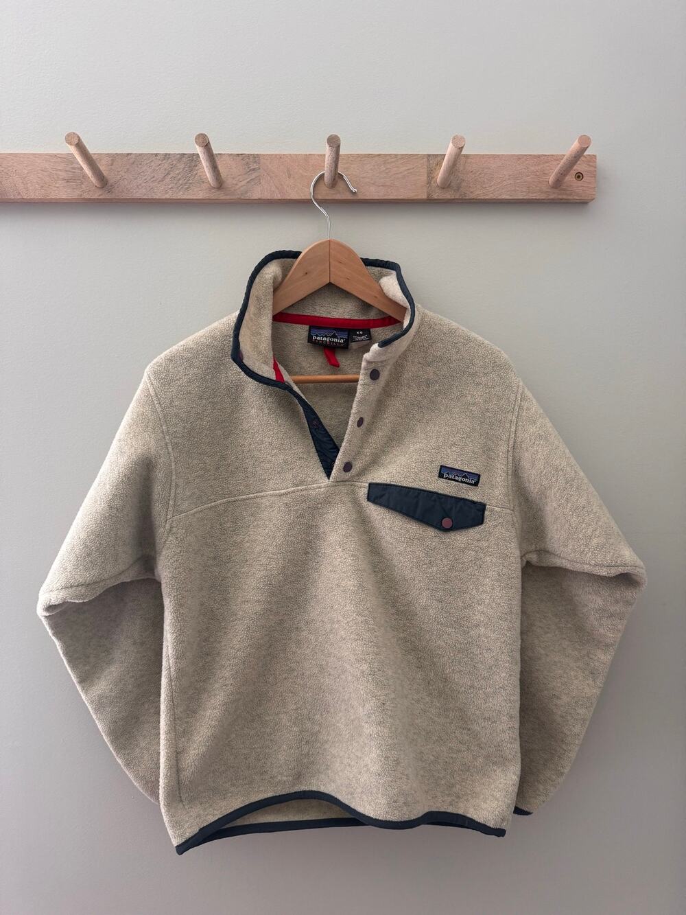Vintage 2001 Patagonia Synchilla Snap-T Fleece Men's XS Oatmeal 25450 F01